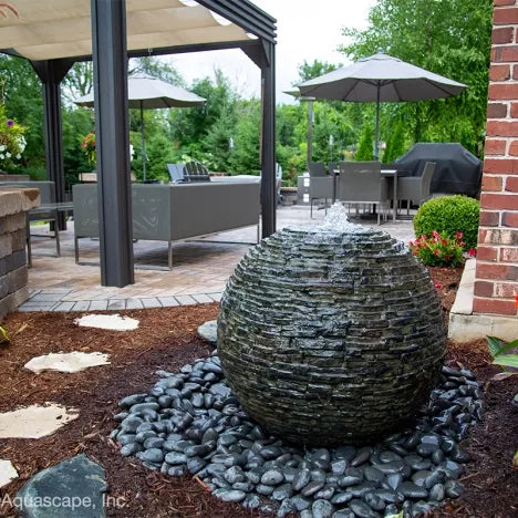 Stacked Slate Sphere - 40" Dia (102 cm)