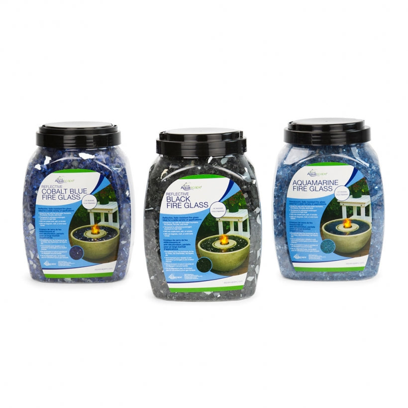 1 / 4" Reflective Black Fire Glass - 10 lb / 4.5 kg
