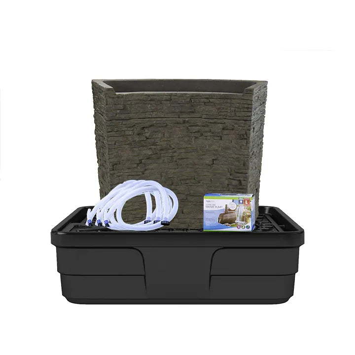 Stacked Slate Wall Fountain Kit - 32" H (81 cm)