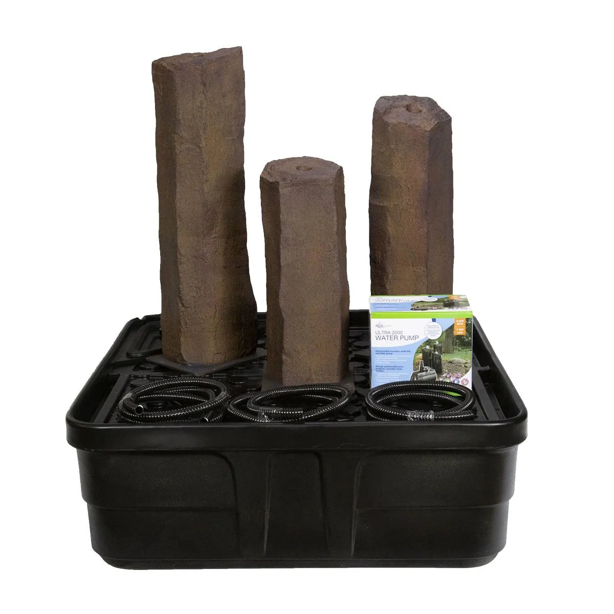 Faux Basalt Column Set Of 3 Fountain Kit - 24",30",36"H (61,76,91 cm)