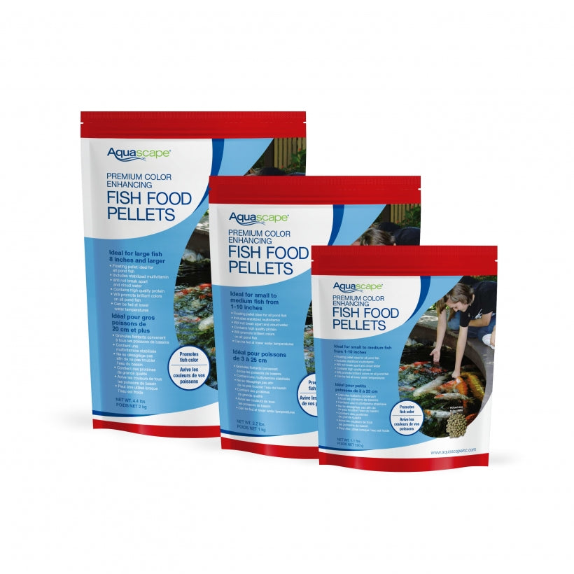 Premium Color Enhancing Fish Food - Large Pellets - 44 lb / 20 kg