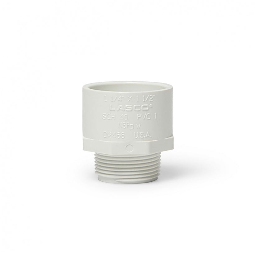 PVC Male Adapter 1 - 1 / 4" MPT x 1 - 1 / 2" Slip